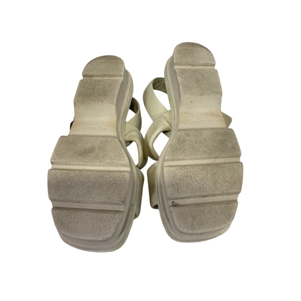 Vince Bowie Padded Platform Sandals Cream 6M - Picture 5 of 6